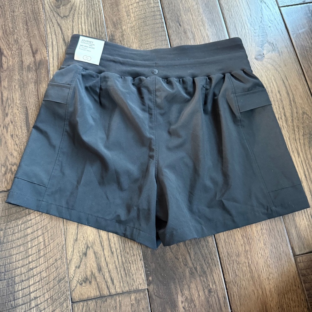 CALIA Journey Collection Mid Rise 4 Inch Inseam‎ Shorts Black Size S - Picture 6 of 6